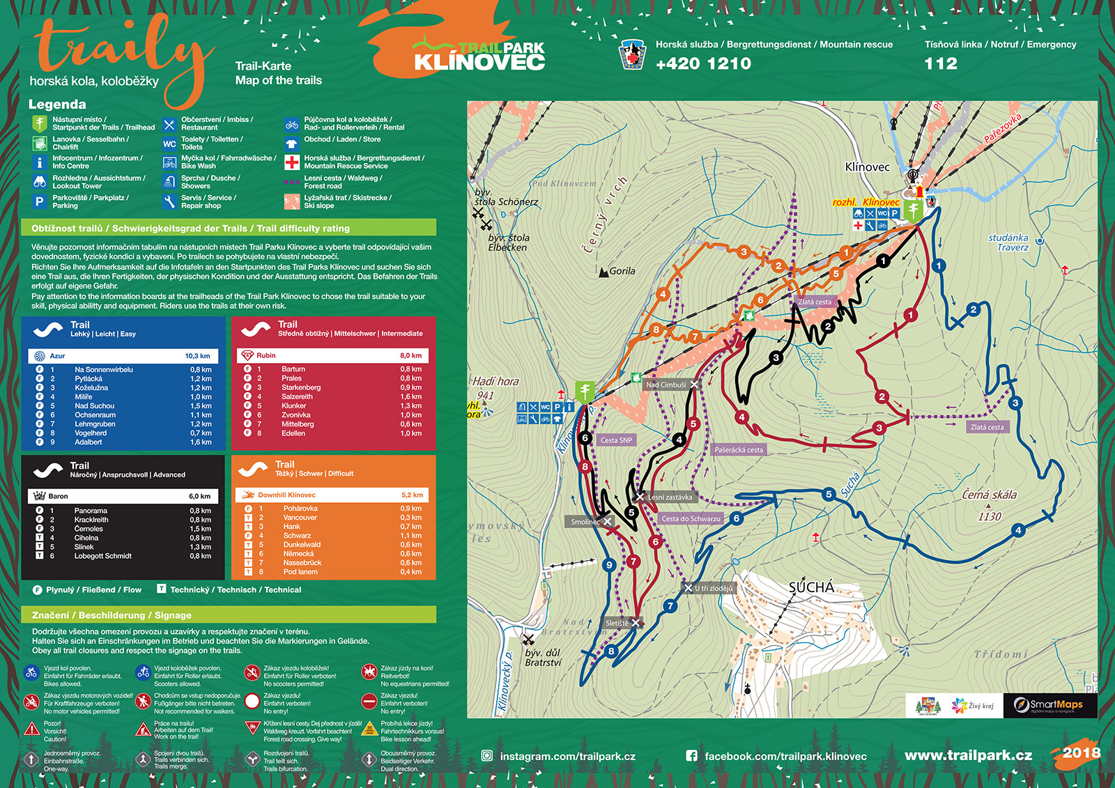 klínovec mapa Trail Park   Trail Park Klínovec map klínovec mapa